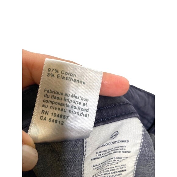 AG Adriano Goldschmied The Graduate Tailored Leg Chinos Jeans Mens Size 36 Blue - Picture 10 of 12